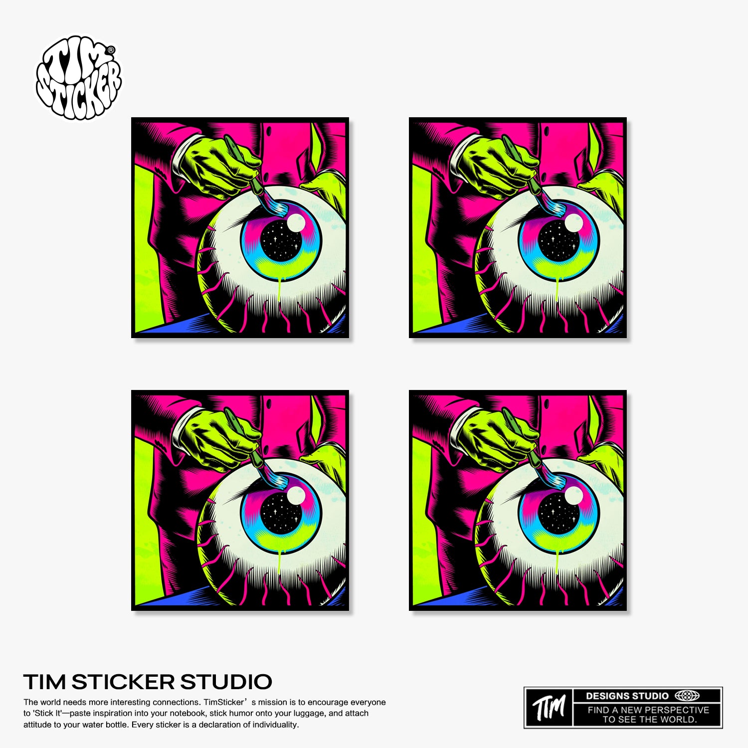 Strong Magnetic Scratch-Free "Change your Views. Change your world" Refrigerator Magnets, Protects Refrigerator Surface Without Marks TIM STICKER®