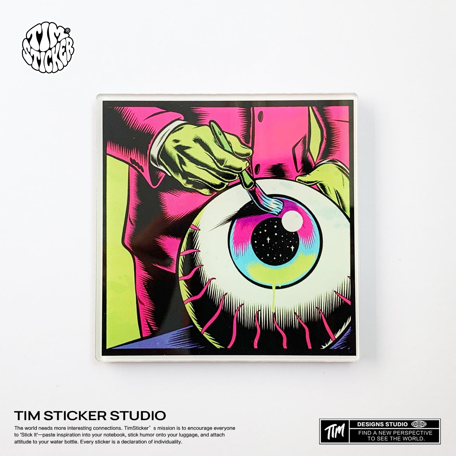 Strong Magnetic Scratch-Free "Change your Views. Change your world" Refrigerator Magnets, Protects Refrigerator Surface Without Marks TIM STICKER®