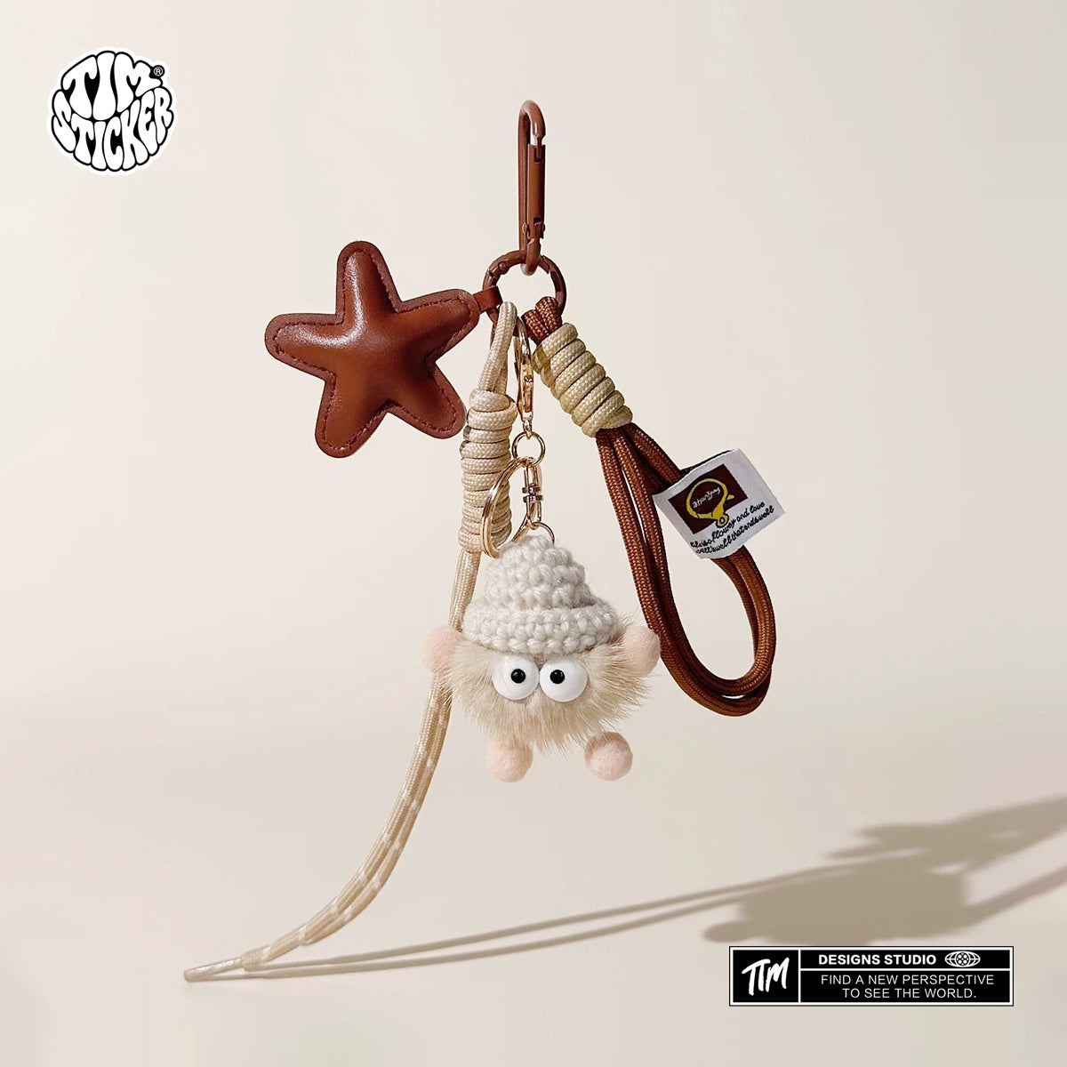 Cute Coal Ball Bag Charm – Melard Style Miu-Inspired Keychain Accessory for Women Girl, For Backpack, Tote & Purse, TIM STICKER®