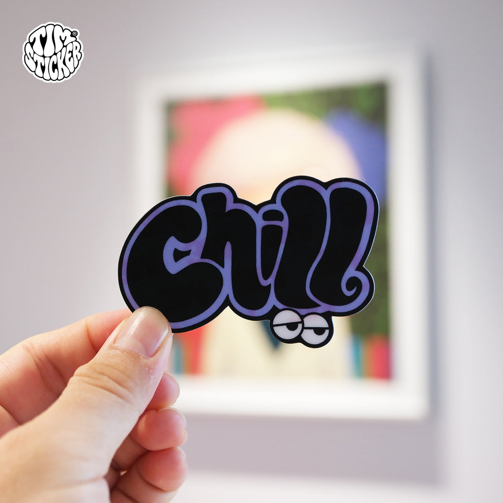 Chill Vinyl Car Window Sticker – Cool Graffiti Style Decal for Auto, Laptop & Window, 3 PCS, Not Reusable TIM STICKER®
