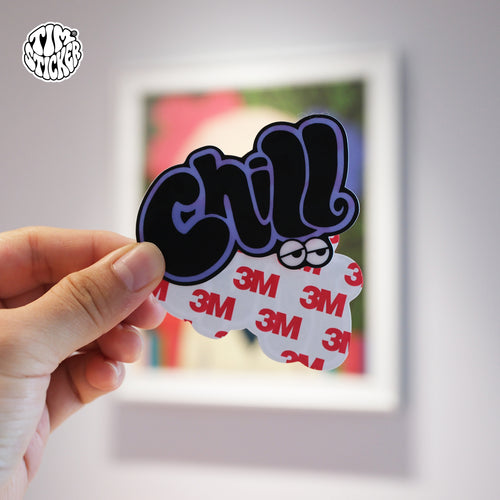 Chill Vinyl Car Window Sticker – Cool Graffiti Style Decal for Auto, Laptop & Window, 3 PCS, Not Reusable TIM STICKER®