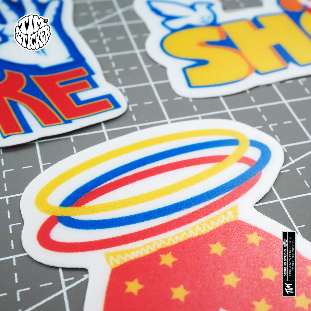 Clown Waterproof Stickers Set, Trendy Cartoon Outdoor Style Sticker Decal for Laptop, Water Bottle, Car, Skateboard, 3 PCS, Not Reusable TIM STICKER®