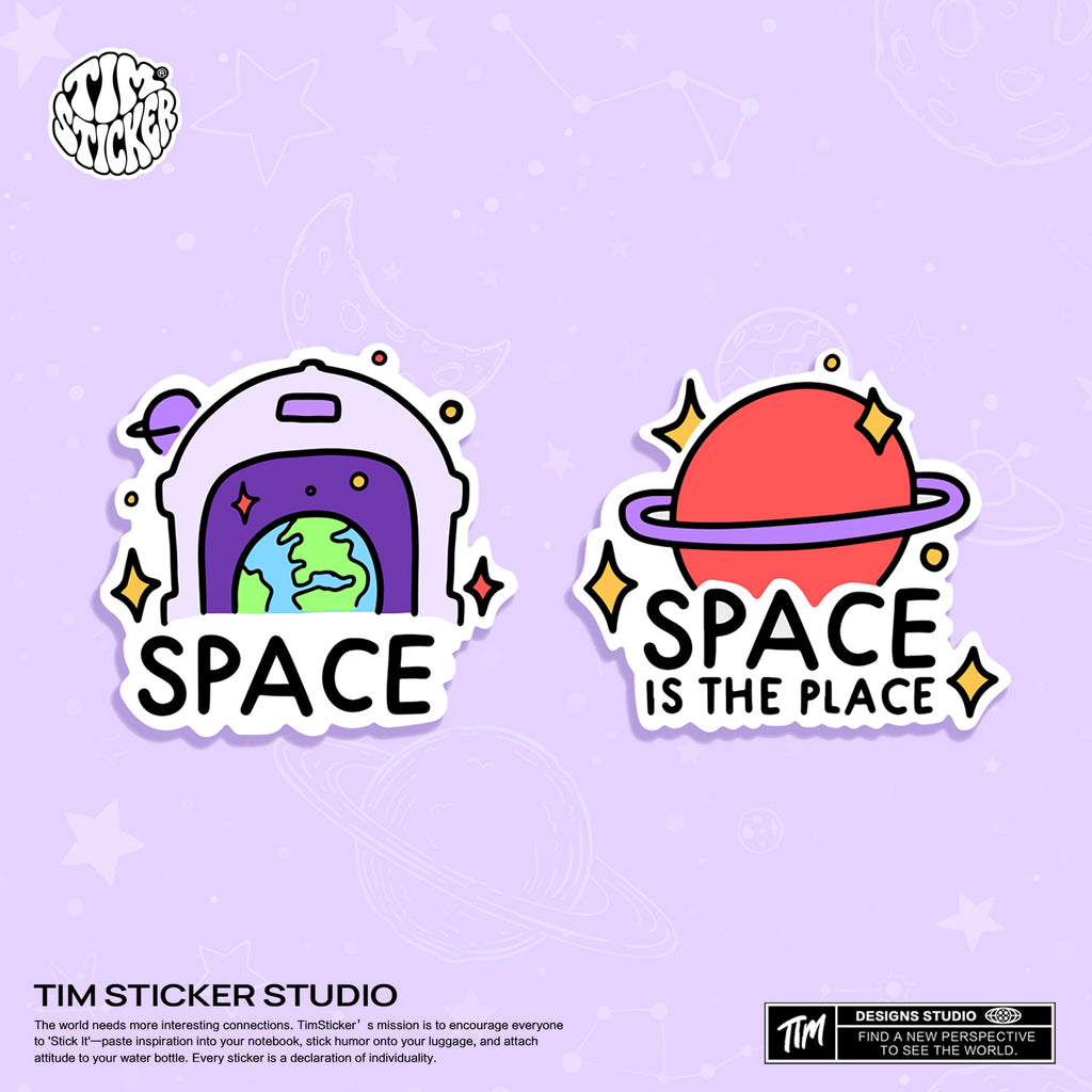 Strong Magnetic Scratch-Free Cute Space Pattern Refrigerator Magnets, Protects Refrigerator Surface Without Marks TIM STICKER®