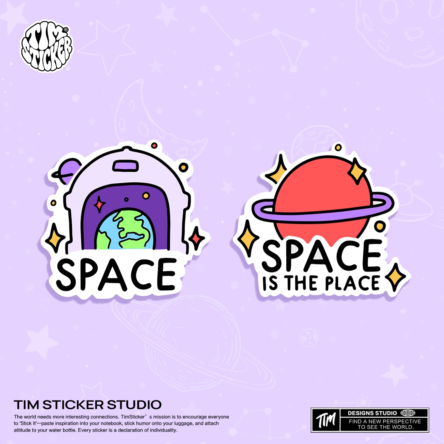 Strong Magnetic Scratch-Free Cute Space Pattern Refrigerator Magnets, Protects Refrigerator Surface Without Marks TIM STICKER®
