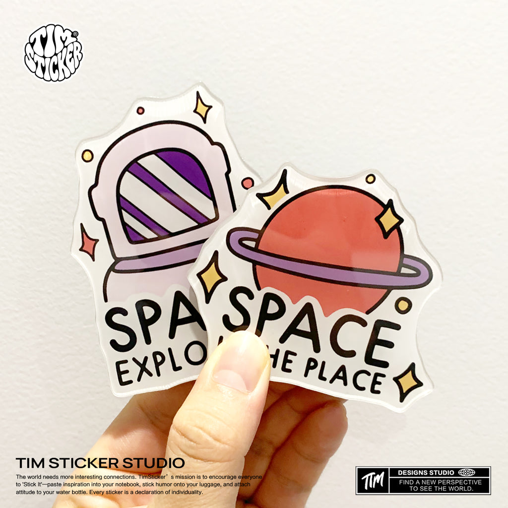 Strong Magnetic Scratch-Free Cute Space Pattern Refrigerator Magnets, Protects Refrigerator Surface Without Marks TIM STICKER®