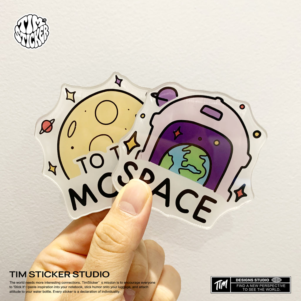 Strong Magnetic Scratch-Free Cute Space Pattern Refrigerator Magnets, Protects Refrigerator Surface Without Marks TIM STICKER®