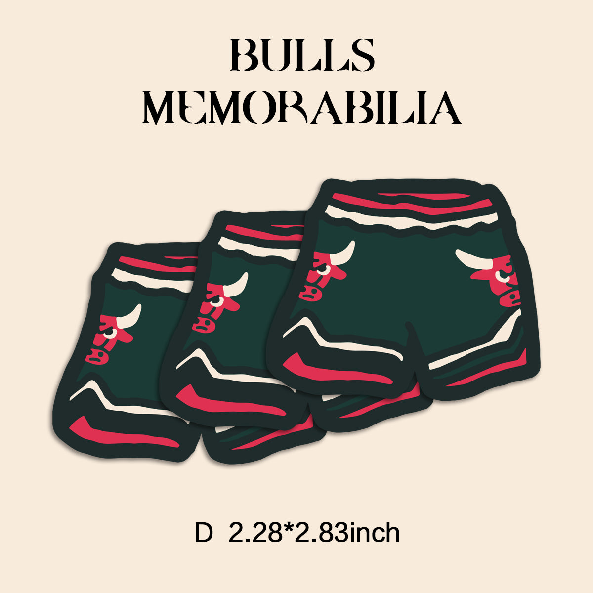 Bull Memorabilia Basketball Stickers Pack 8PCS – Vintage Sports Mascot Vinyl Decals for Laptop, Water Bottle, Skateboard, Phone Case, Retro Sports Aesthetic, 3 PCS, Not Reusable TIM STICKER®