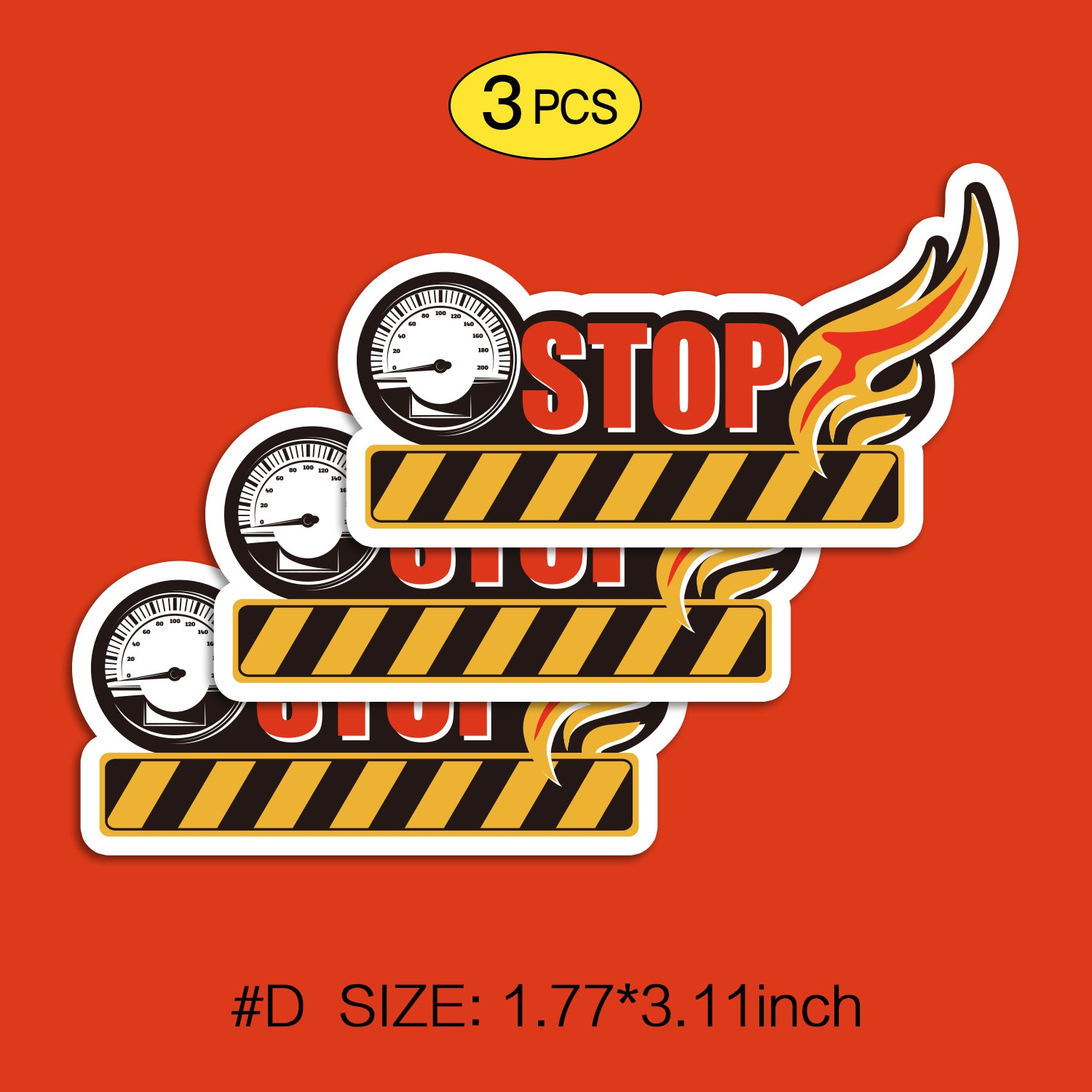 Kart Racing Waterproof Stickers Set, Trendy Cartoon Outdoor Style Sticker Decal for Laptop, Water Bottle, Car, Skateboard, 3 PCS, Not Reusable TIM STICKER®