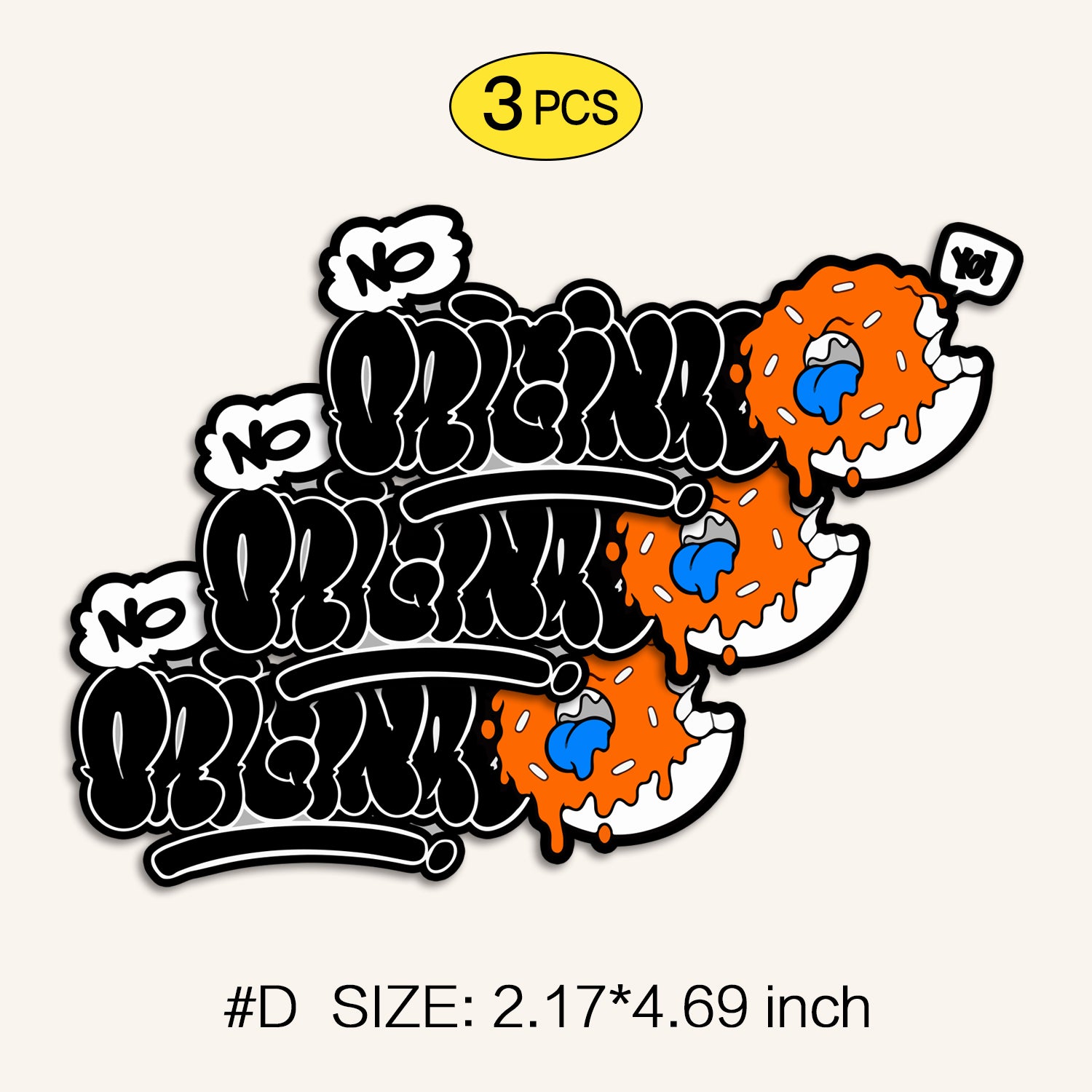 Flash Art Thug Life Graffiti Sticker, Bold Street Style Vinyl Decal for Cars, Laptops & Skate Gear, 3 PCS, Not Reusable TIM STICKER®