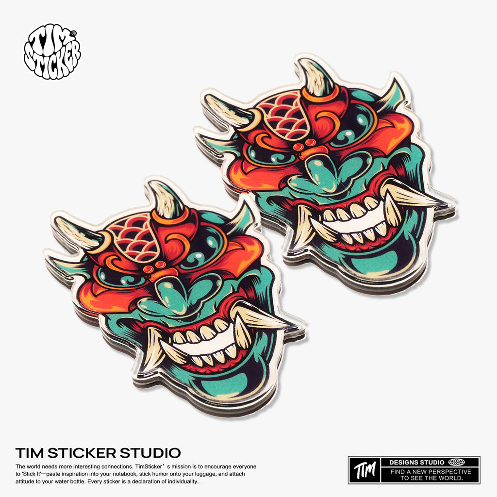 Strong Magnetic Scratch-Free Devil head Pattern Refrigerator Magnets, Protects Refrigerator Surface Without Marks TIM STICKER®