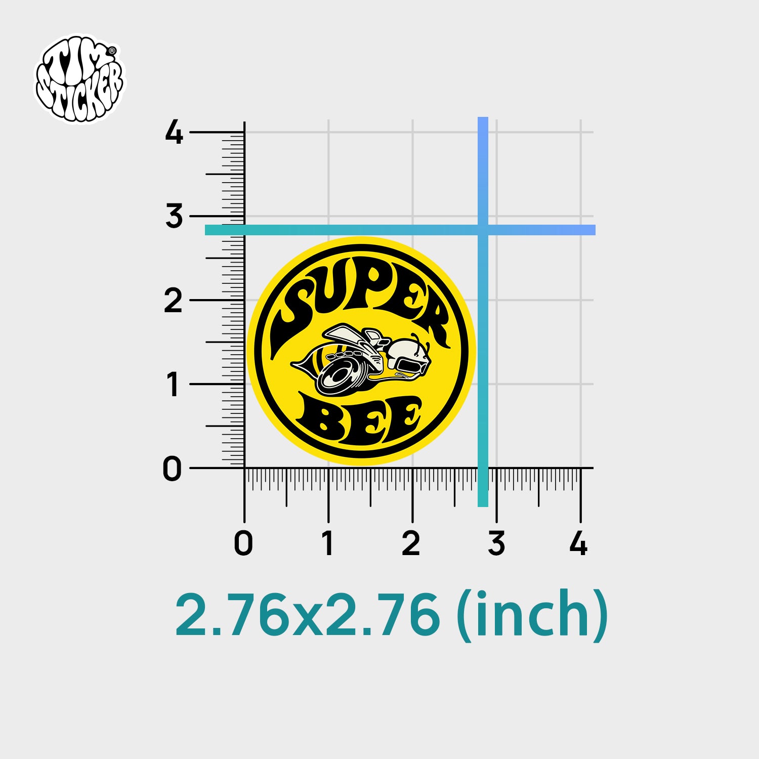 Dodge Super Bee Graffiti Sticker – Angry Bulldog Street Style Vinyl Decal for Cars, Laptops & Skate Gear, 3 PCS, Not Reusable TIM STICKER®