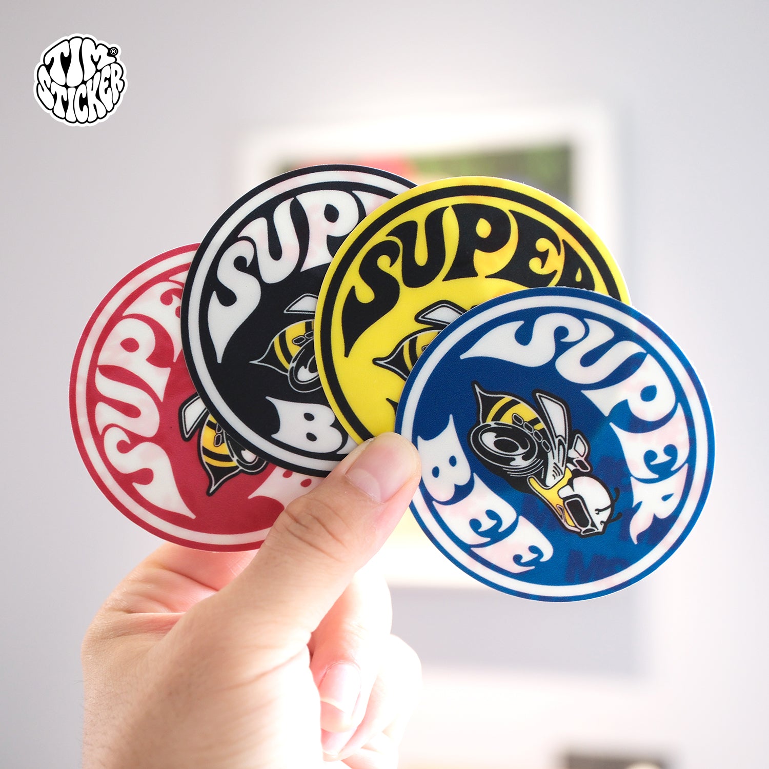 Dodge Super Bee Graffiti Sticker – Angry Bulldog Street Style Vinyl Decal for Cars, Laptops & Skate Gear, 3 PCS, Not Reusable TIM STICKER®