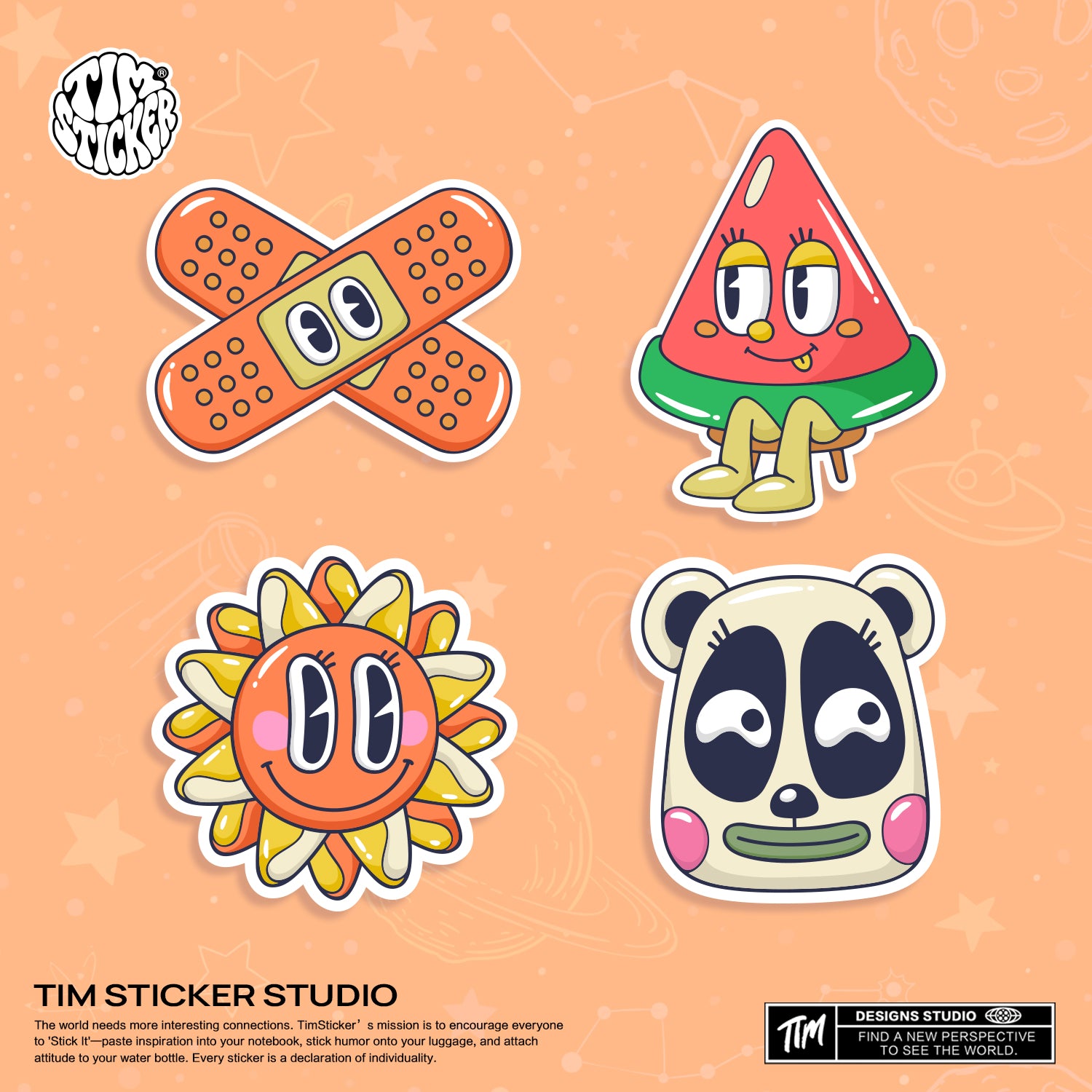 Strong Magnetic Scratch-Free Doodle Monster Pattern Refrigerator Magnets, Protects Refrigerator Surface Without Marks TIM STICKER®