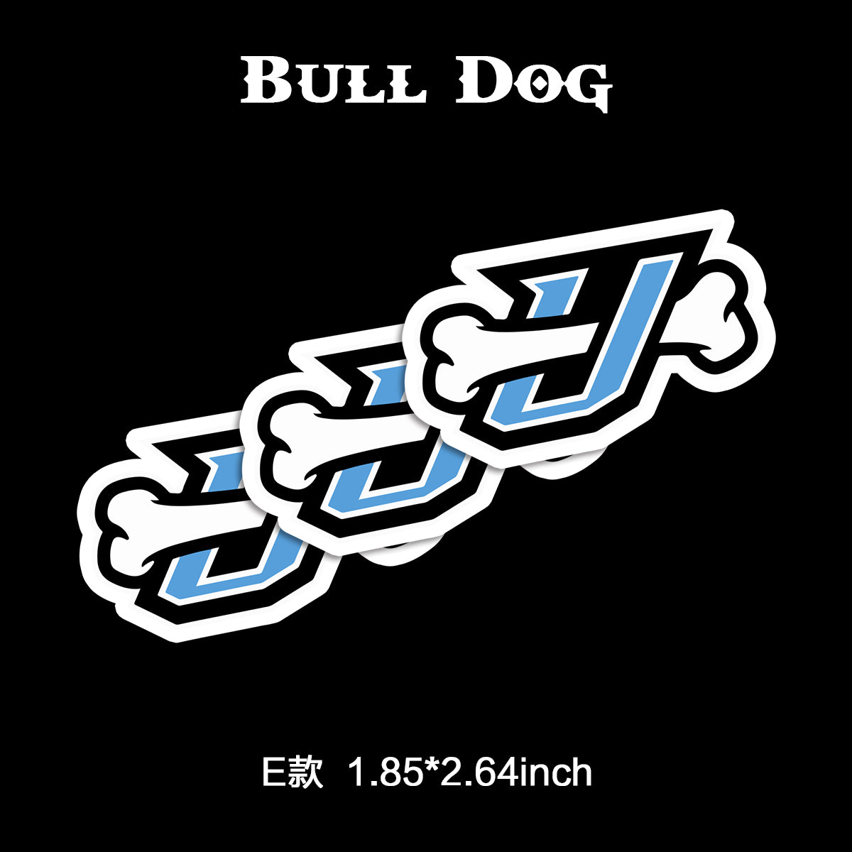 Bull Dog Waterproof Stickers Pack – Funny Trendy Club Patterns Vinyl Decals for Laptop, Water Bottle, Skateboard, Phone Case, Cool Trendy Sticker 3 PCS, Not Reusable TIM STICKER®