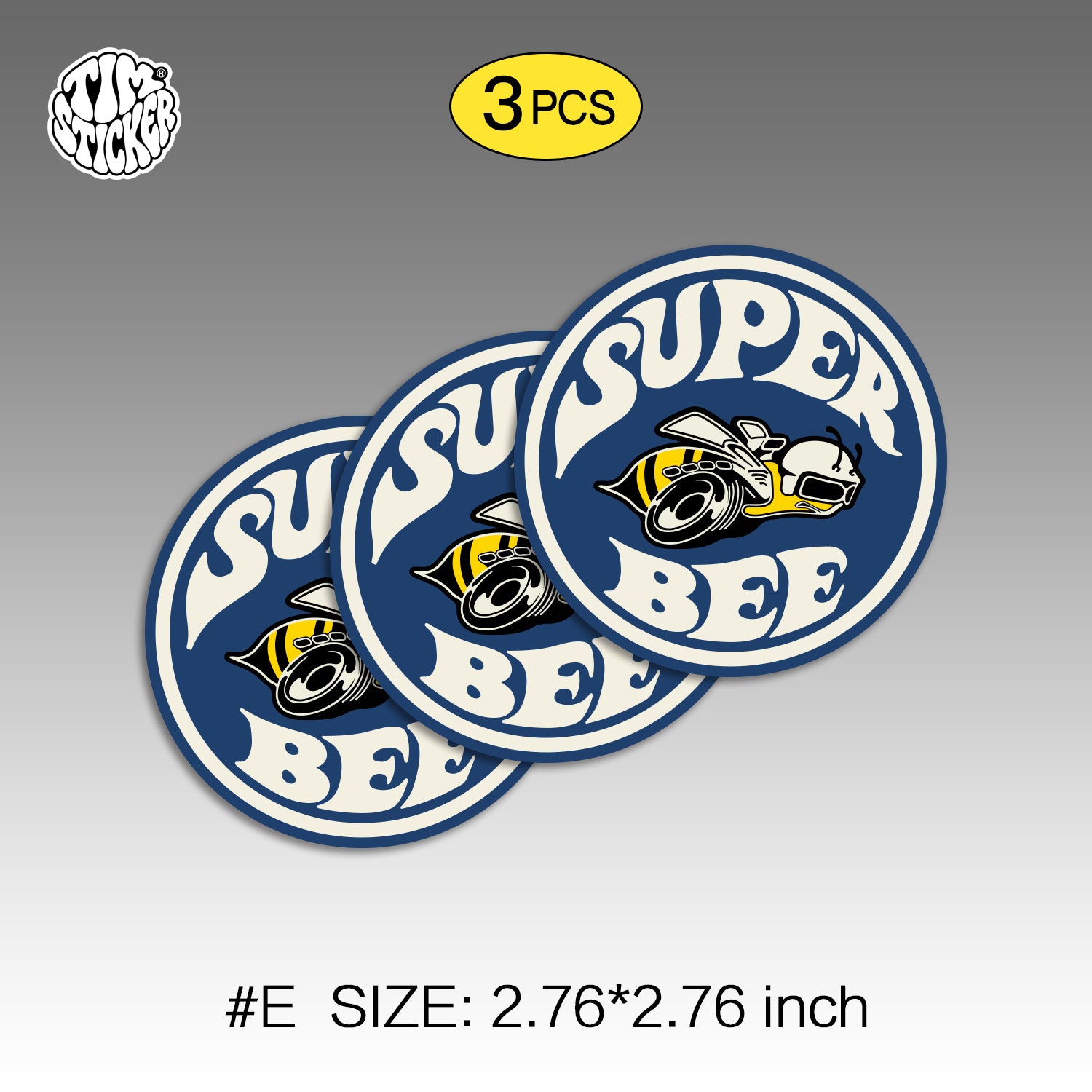 Dodge Super Bee Graffiti Sticker – Angry Bulldog Street Style Vinyl Decal for Cars, Laptops & Skate Gear, 3 PCS, Not Reusable TIM STICKER®