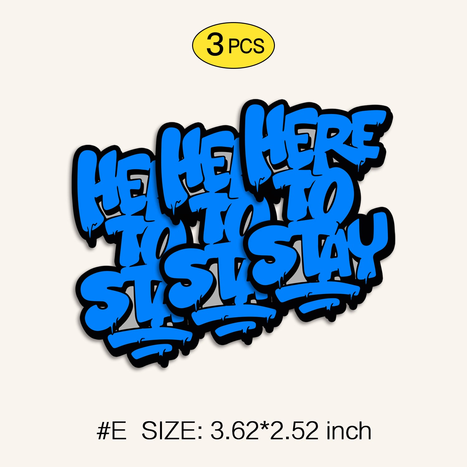 Flash Art Thug Life Graffiti Sticker, Bold Street Style Vinyl Decal for Cars, Laptops & Skate Gear, 3 PCS, Not Reusable TIM STICKER®