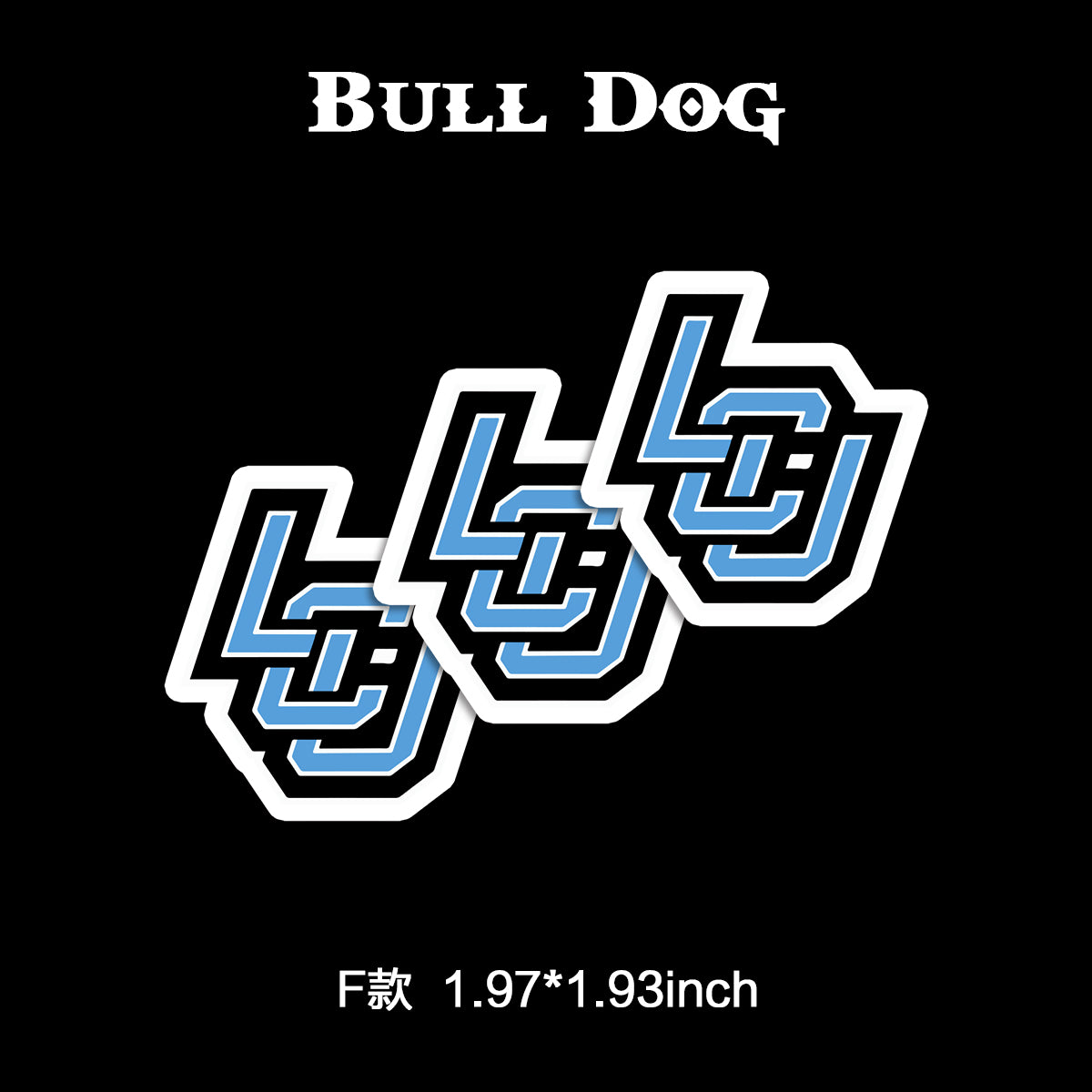 Bull Dog Waterproof Stickers Pack – Funny Trendy Club Patterns Vinyl Decals for Laptop, Water Bottle, Skateboard, Phone Case, Cool Trendy Sticker 3 PCS, Not Reusable TIM STICKER®