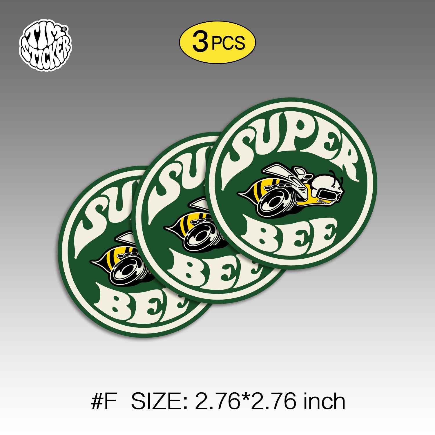 Dodge Super Bee Graffiti Sticker – Angry Bulldog Street Style Vinyl Decal for Cars, Laptops & Skate Gear, 3 PCS, Not Reusable TIM STICKER®