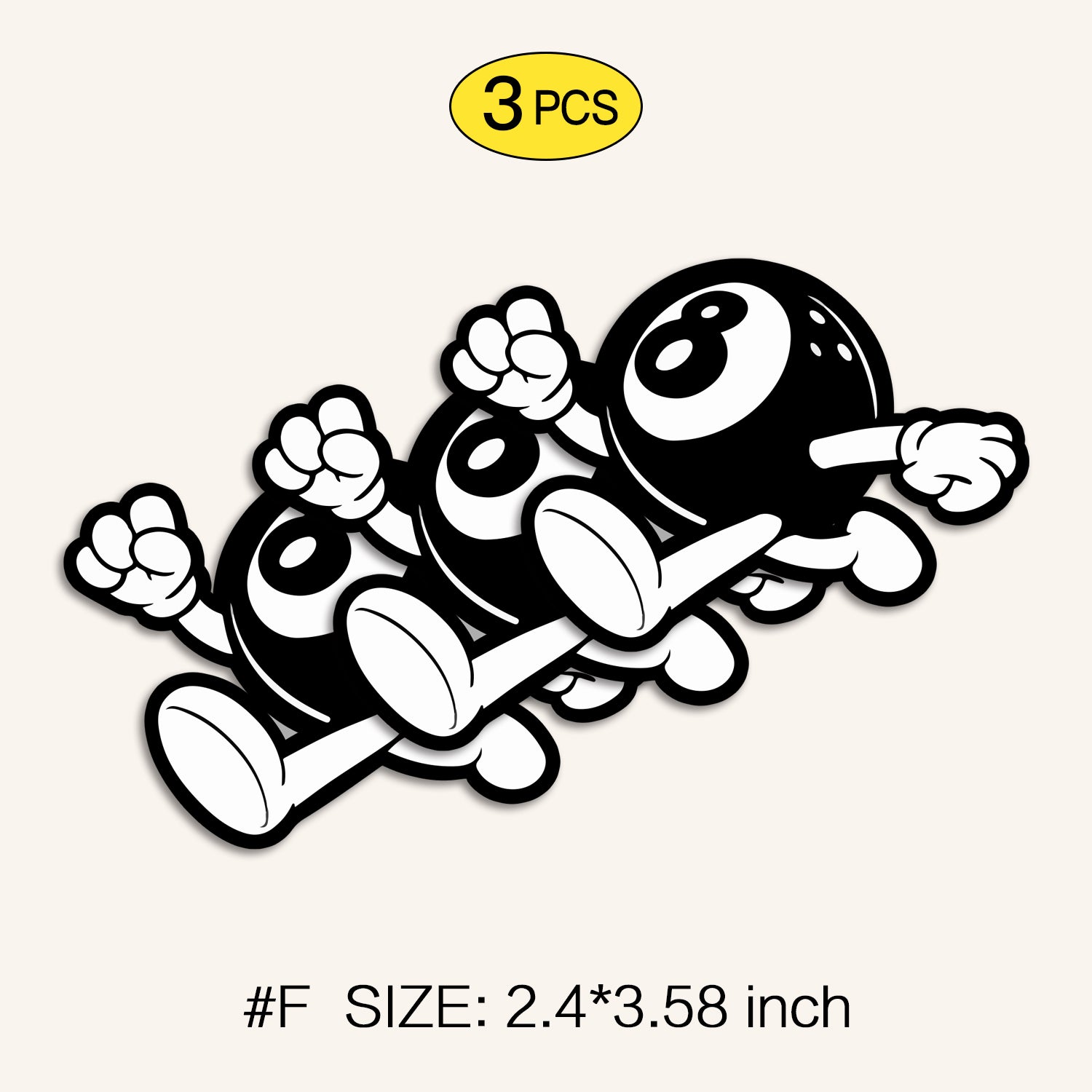 Flash Art Thug Life Graffiti Sticker, Bold Street Style Vinyl Decal for Cars, Laptops & Skate Gear, 3 PCS, Not Reusable TIM STICKER®