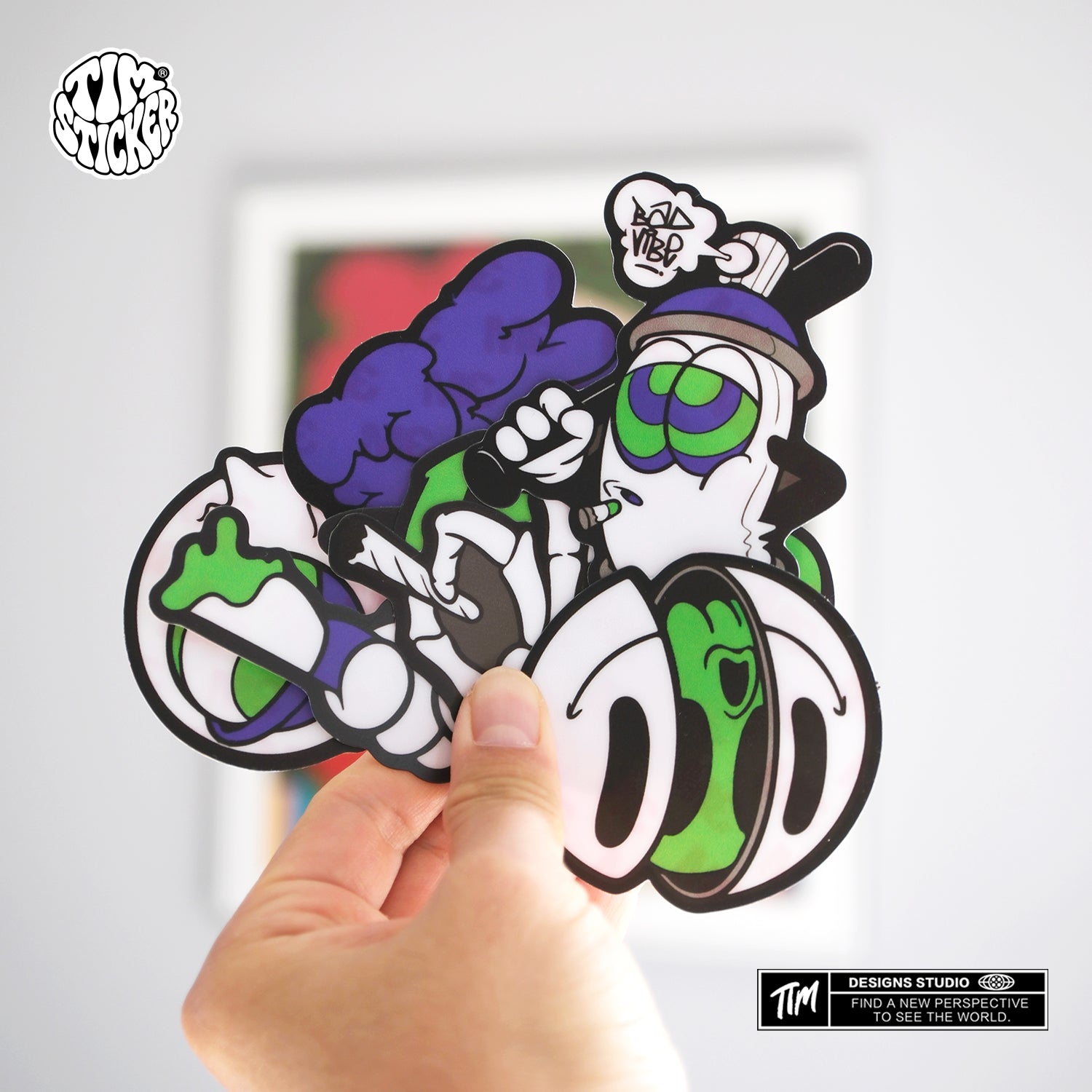 Flash-Art Graffiti Sticker Set (7 Pack) – Street Style Decals with 3M Adhesive for Cars, Laptops & Windows, 7 PCS, Not Reusable TIM STICKER®