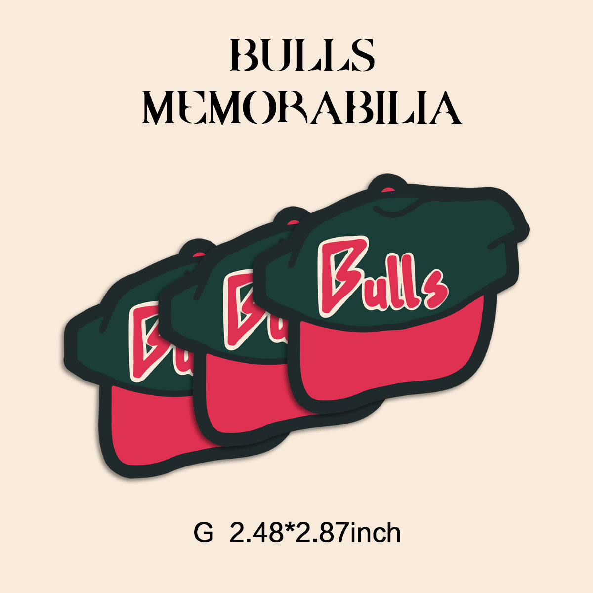 Bull Memorabilia Basketball Stickers Pack 8PCS – Vintage Sports Mascot Vinyl Decals for Laptop, Water Bottle, Skateboard, Phone Case, Retro Sports Aesthetic, 3 PCS, Not Reusable TIM STICKER®