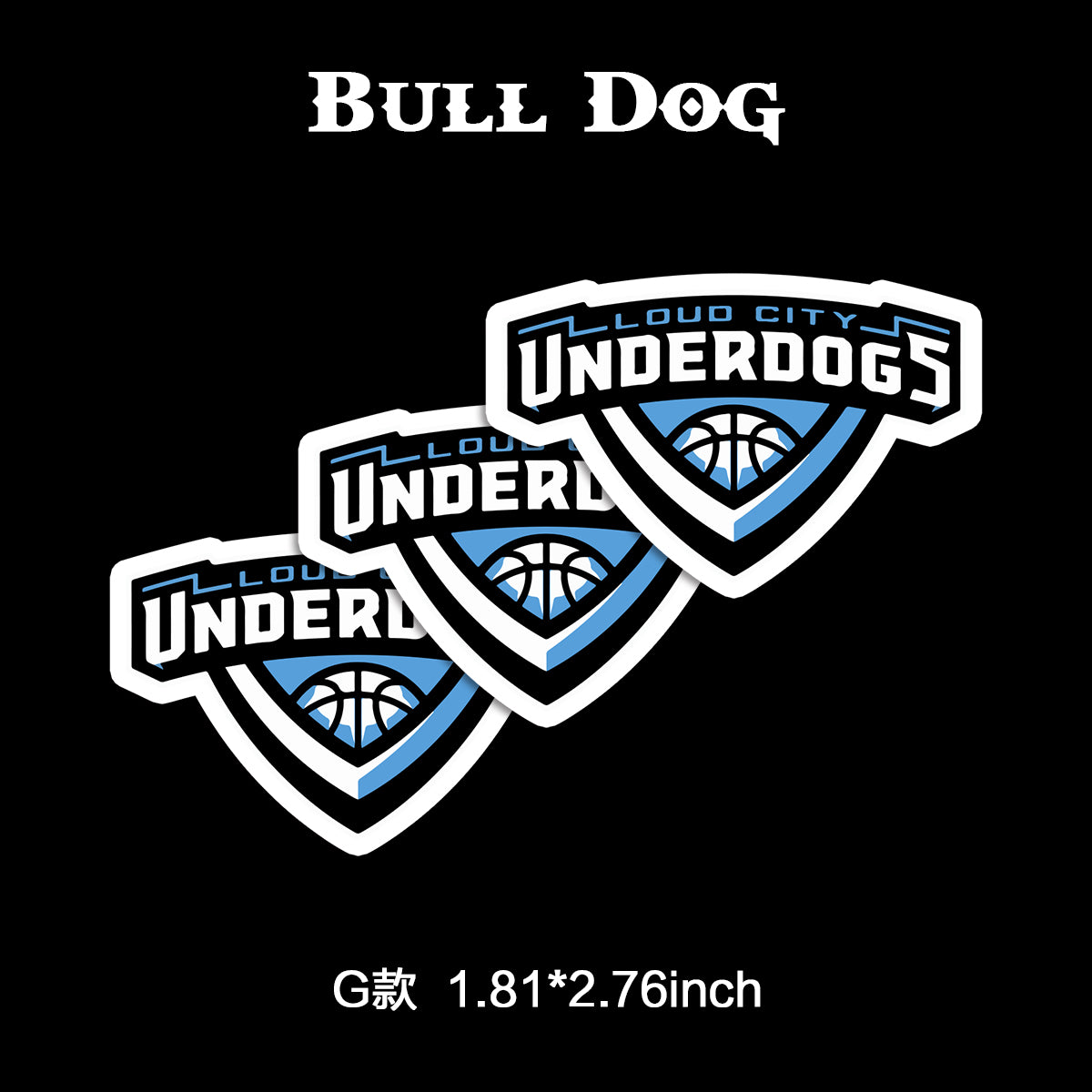 Bull Dog Waterproof Stickers Pack – Funny Trendy Club Patterns Vinyl Decals for Laptop, Water Bottle, Skateboard, Phone Case, Cool Trendy Sticker 3 PCS, Not Reusable TIM STICKER®
