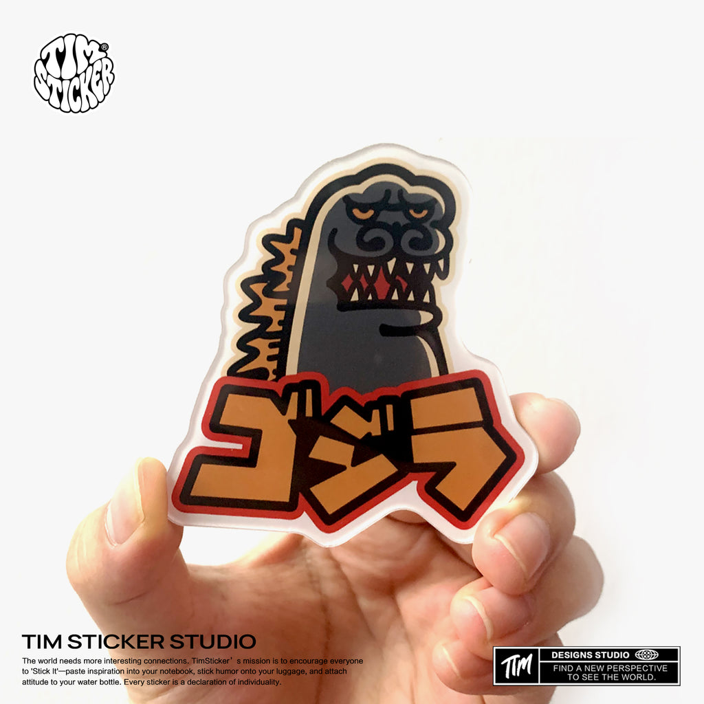 Strong Magnetic Scratch-Free Gojira Pattern Refrigerator Magnets, Protects Refrigerator Surface Without Marks TIM STICKER®