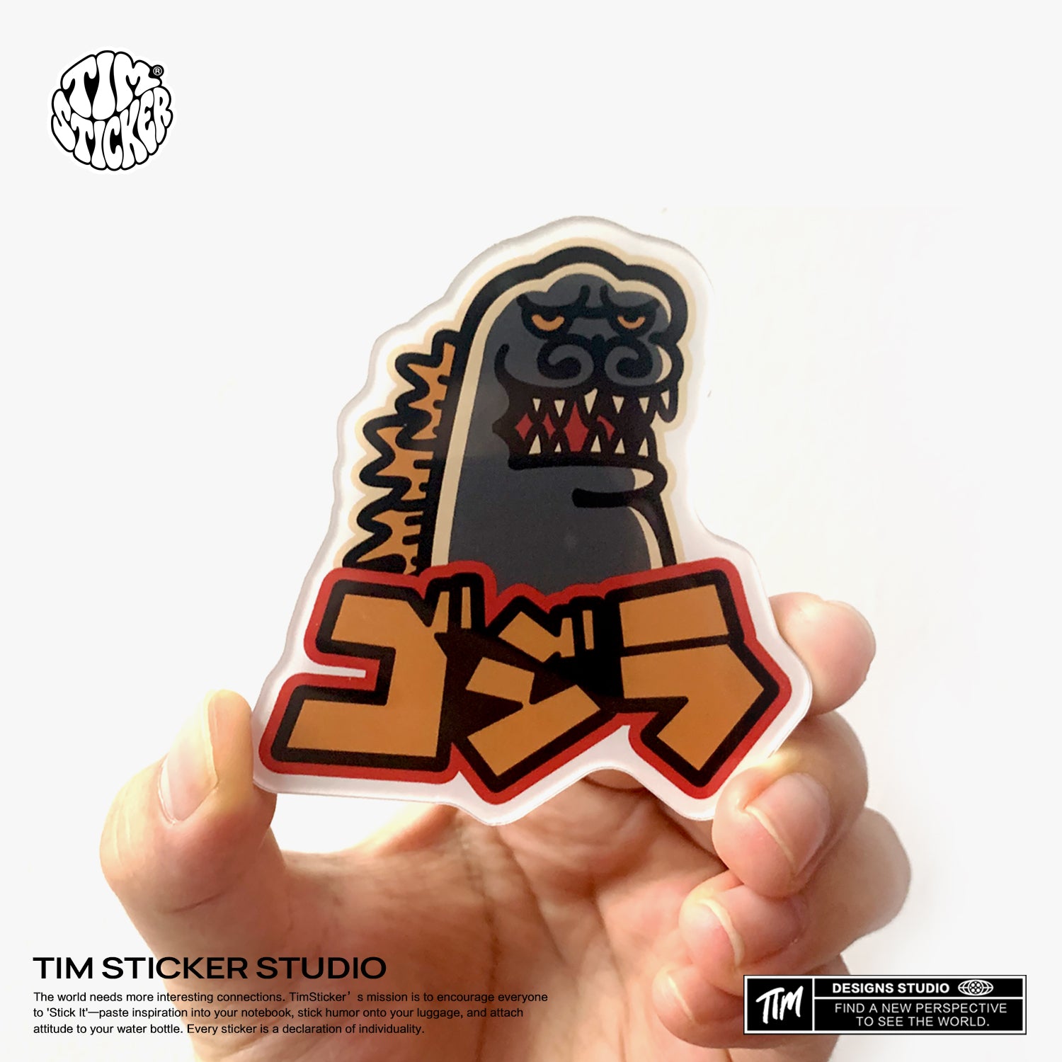 Strong Magnetic Scratch-Free Gojira Pattern Refrigerator Magnets, Protects Refrigerator Surface Without Marks TIM STICKER®