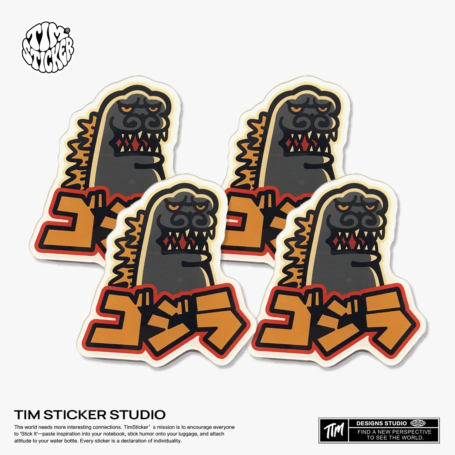 Strong Magnetic Scratch-Free Gojira Pattern Refrigerator Magnets, Protects Refrigerator Surface Without Marks TIM STICKER®