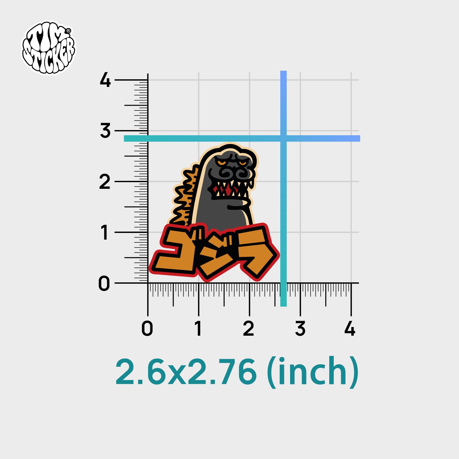 Strong Magnetic Scratch-Free Gojira Pattern Refrigerator Magnets, Protects Refrigerator Surface Without Marks TIM STICKER®