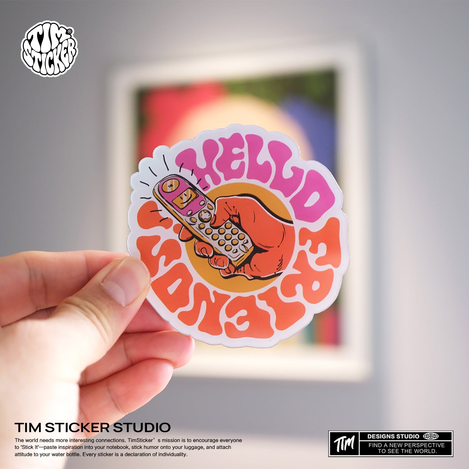 Strong Magnetic Scratch-Free Hello Friends Pattern Refrigerator Magnets, Protects Refrigerator Surface Without Marks TIM STICKER®