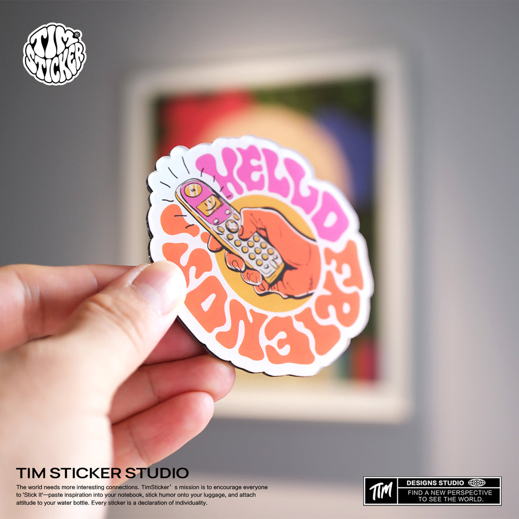 Strong Magnetic Scratch-Free Hello Friends Pattern Refrigerator Magnets, Protects Refrigerator Surface Without Marks TIM STICKER®