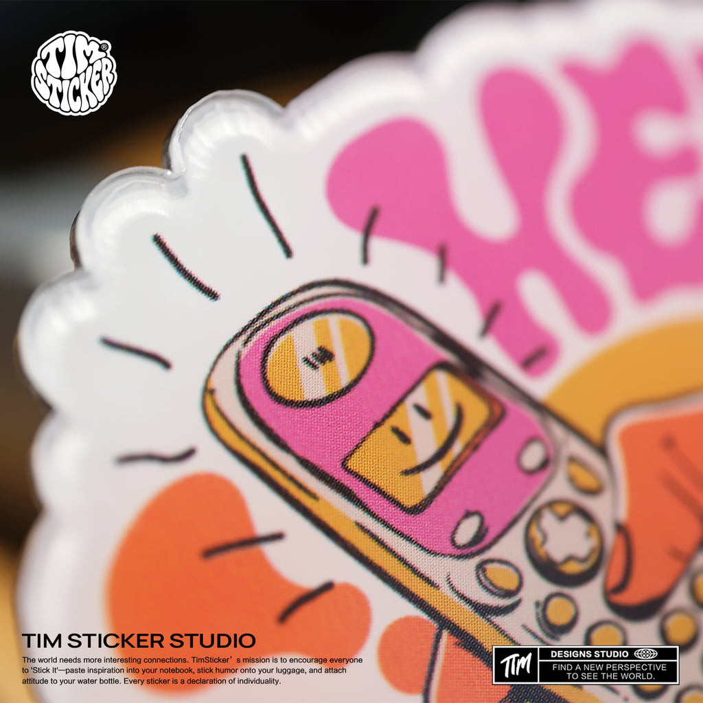 Strong Magnetic Scratch-Free Hello Friends Pattern Refrigerator Magnets, Protects Refrigerator Surface Without Marks TIM STICKER®