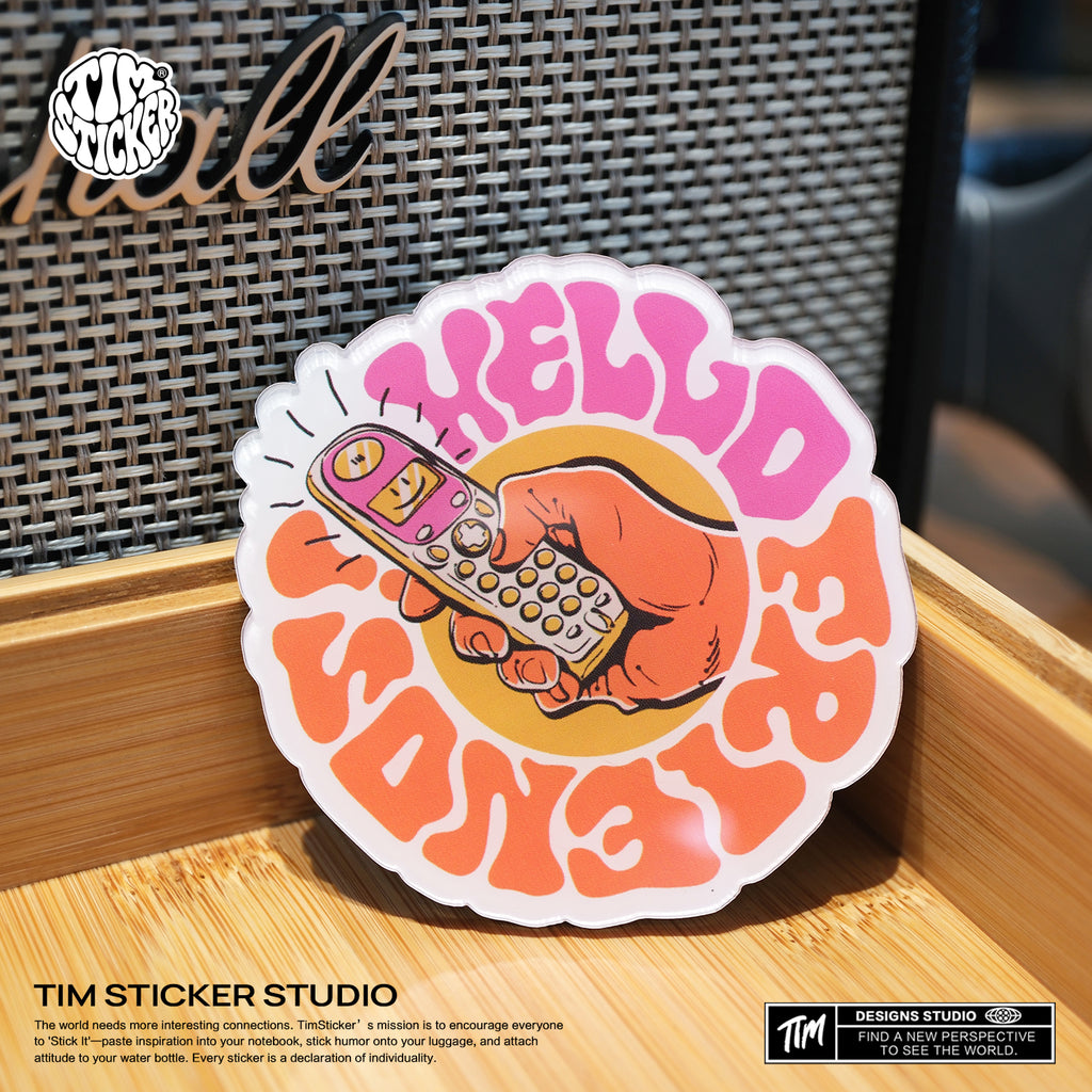 Strong Magnetic Scratch-Free Hello Friends Pattern Refrigerator Magnets, Protects Refrigerator Surface Without Marks TIM STICKER®