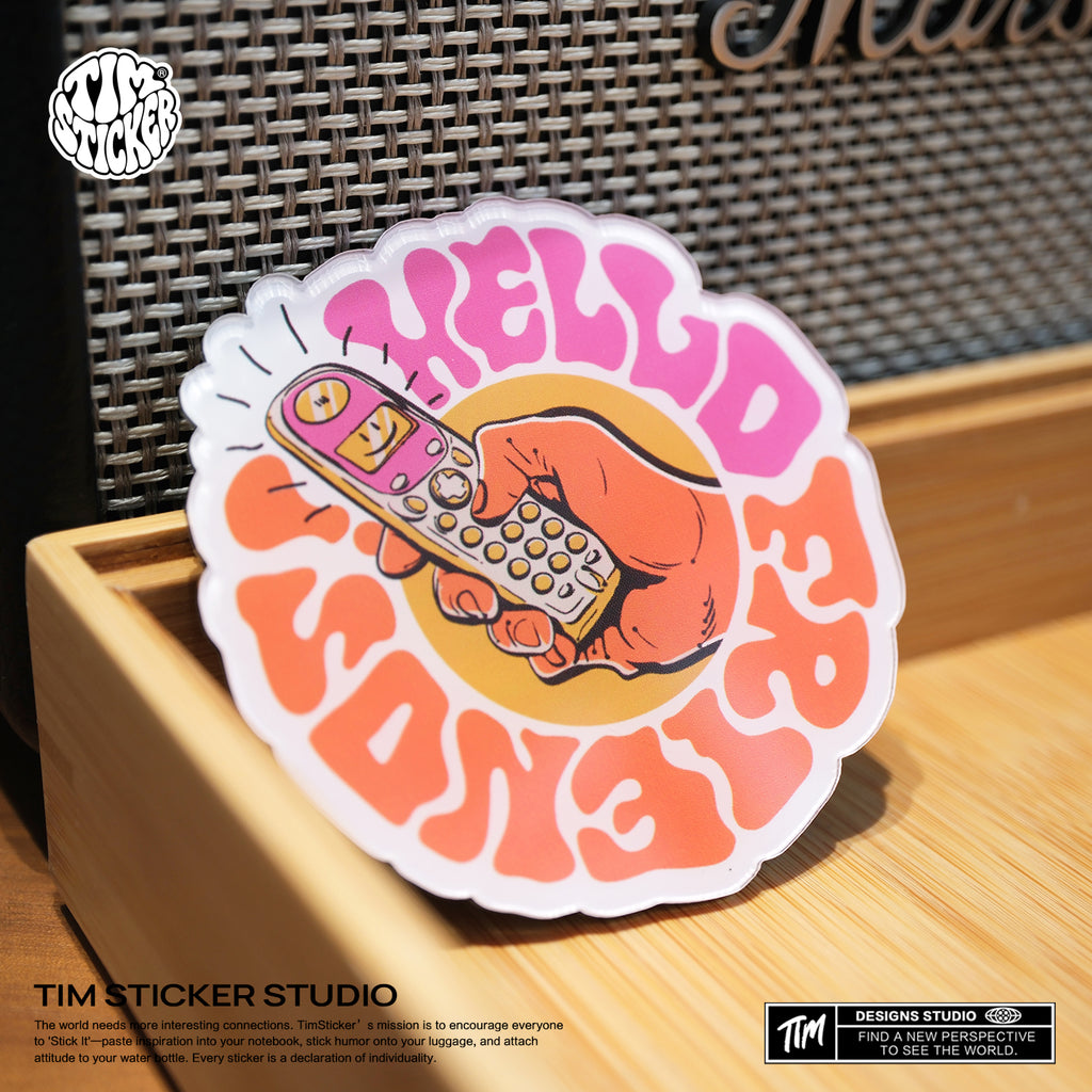 Strong Magnetic Scratch-Free Hello Friends Pattern Refrigerator Magnets, Protects Refrigerator Surface Without Marks TIM STICKER®