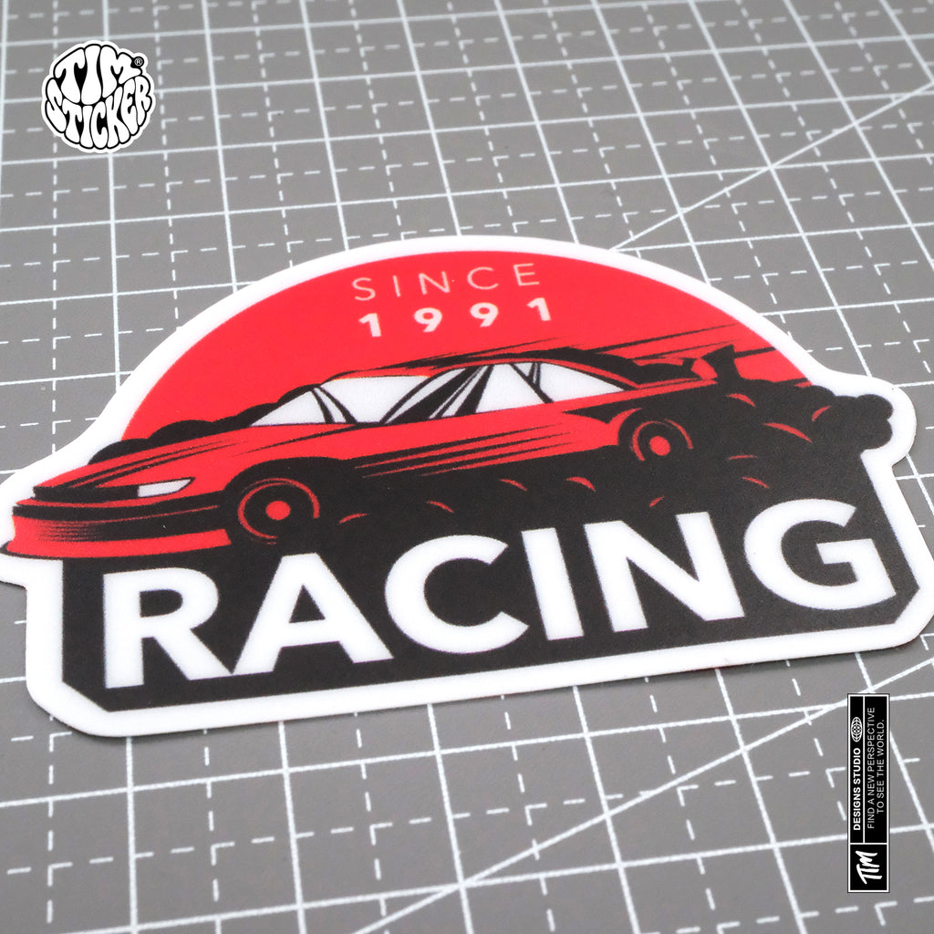 Kart Racing Waterproof Stickers Set, Trendy Cartoon Outdoor Style Sticker Decal for Laptop, Water Bottle, Car, Skateboard, 3 PCS, Not Reusable TIM STICKER®