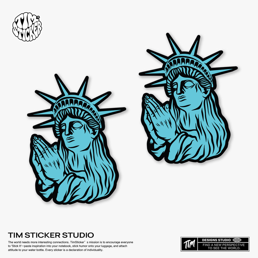 Strong Magnetic Scratch-Free Lady Liberty Pattern Refrigerator Magnets, Protects Refrigerator Surface Without Marks TIM STICKER®