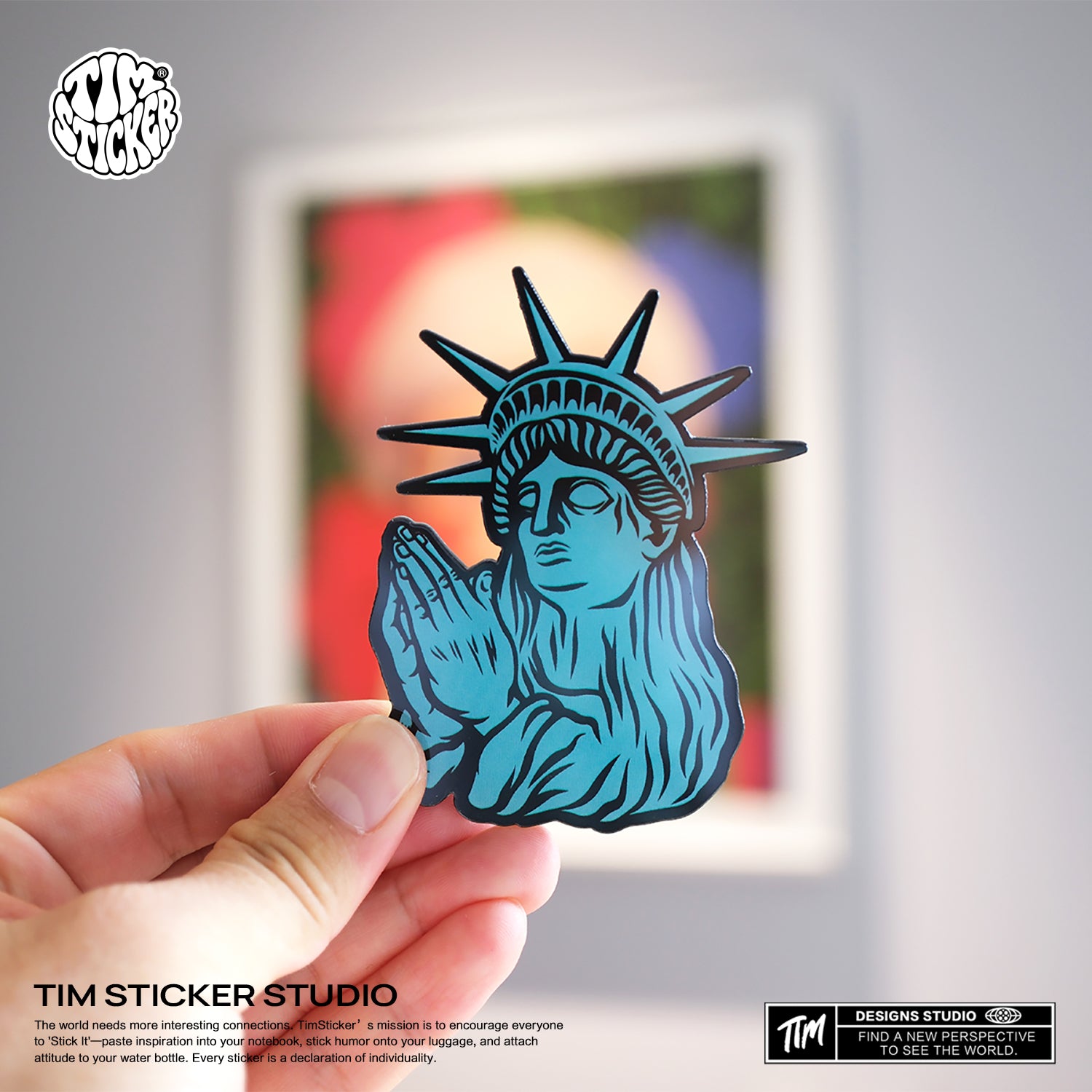 Strong Magnetic Scratch-Free Lady Liberty Pattern Refrigerator Magnets, Protects Refrigerator Surface Without Marks TIM STICKER®