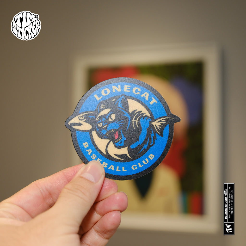 Lonecat Black Gold Cat Head Sticker Set – Luxury Graffiti Style Vinyl Decal for Cars, Laptops & Windows, 3 PCS, Not Reusable, TIM STICKER®