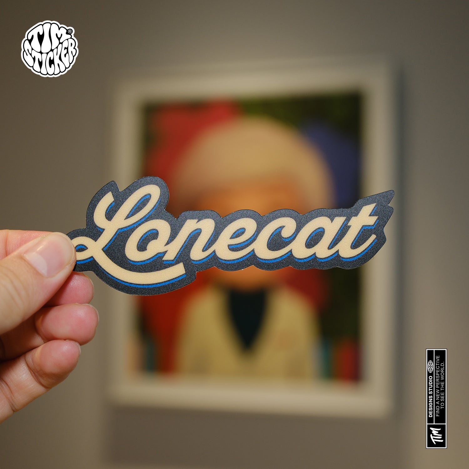 Lonecat Black Gold Cat Head Sticker Set – Luxury Graffiti Style Vinyl Decal for Cars, Laptops & Windows, 3 PCS, Not Reusable, TIM STICKER®