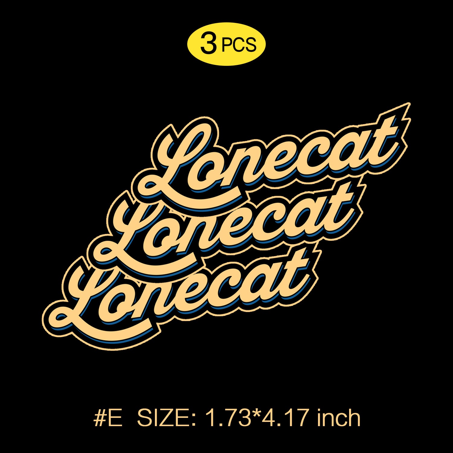 Lonecat Black Gold Cat Head Sticker Set – Luxury Graffiti Style Vinyl Decal for Cars, Laptops & Windows, 3 PCS, Not Reusable, TIM STICKER®