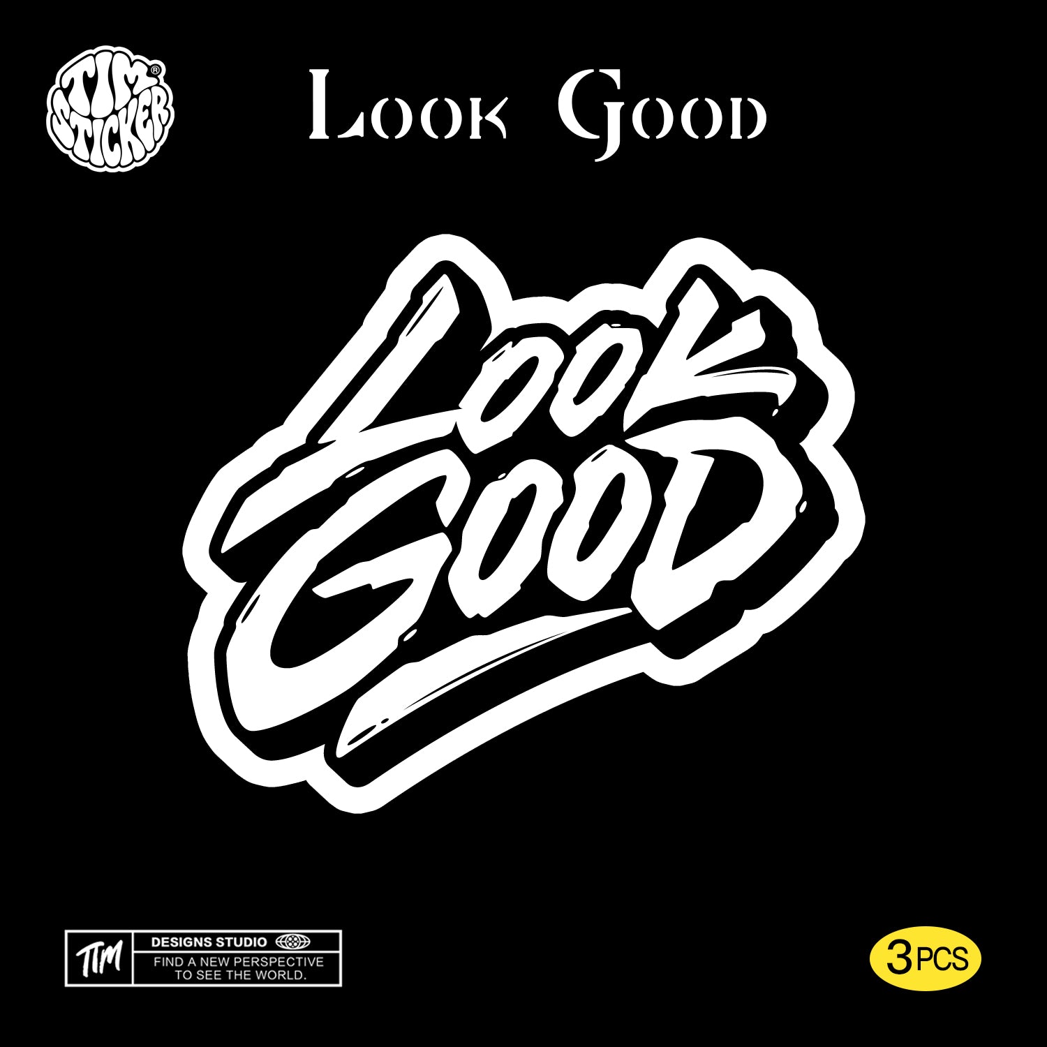 Looks Good Inspirational Laptop Stickers, Waterproof & Durable, 1 PCS, Not Reusable TIM STICKER®