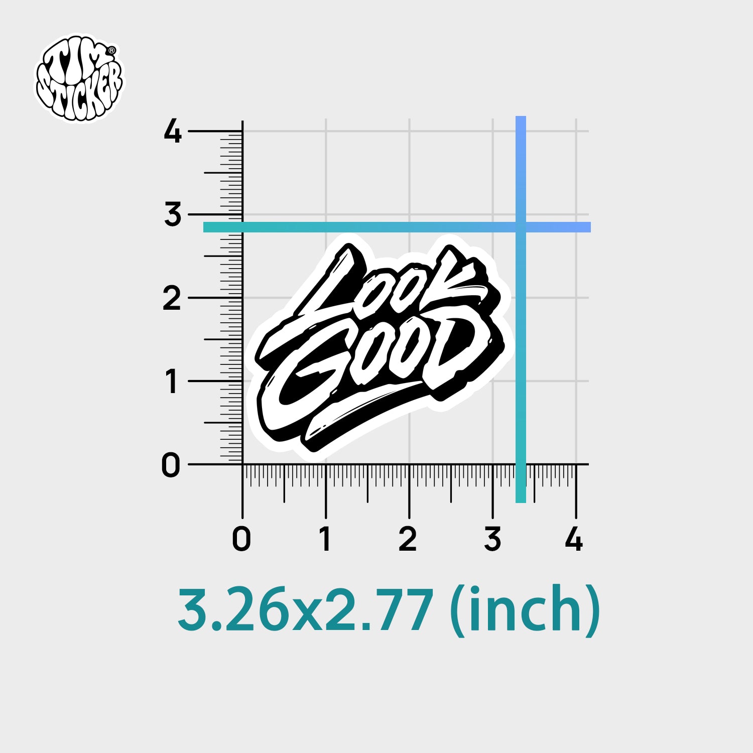 Looks Good Inspirational Laptop Stickers, Waterproof & Durable, 1 PCS, Not Reusable TIM STICKER®