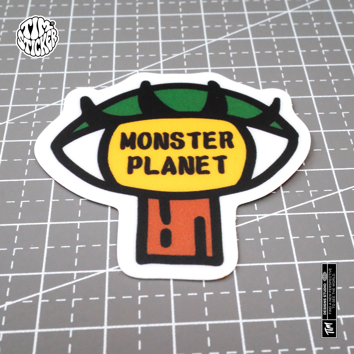 Monster planet Waterproof Stickers Set, Trendy Cartoon Outdoor Style Sticker Decal for Laptop, Water Bottle, Car, Skateboard, 3 PCS, Not Reusable TIM STICKER®