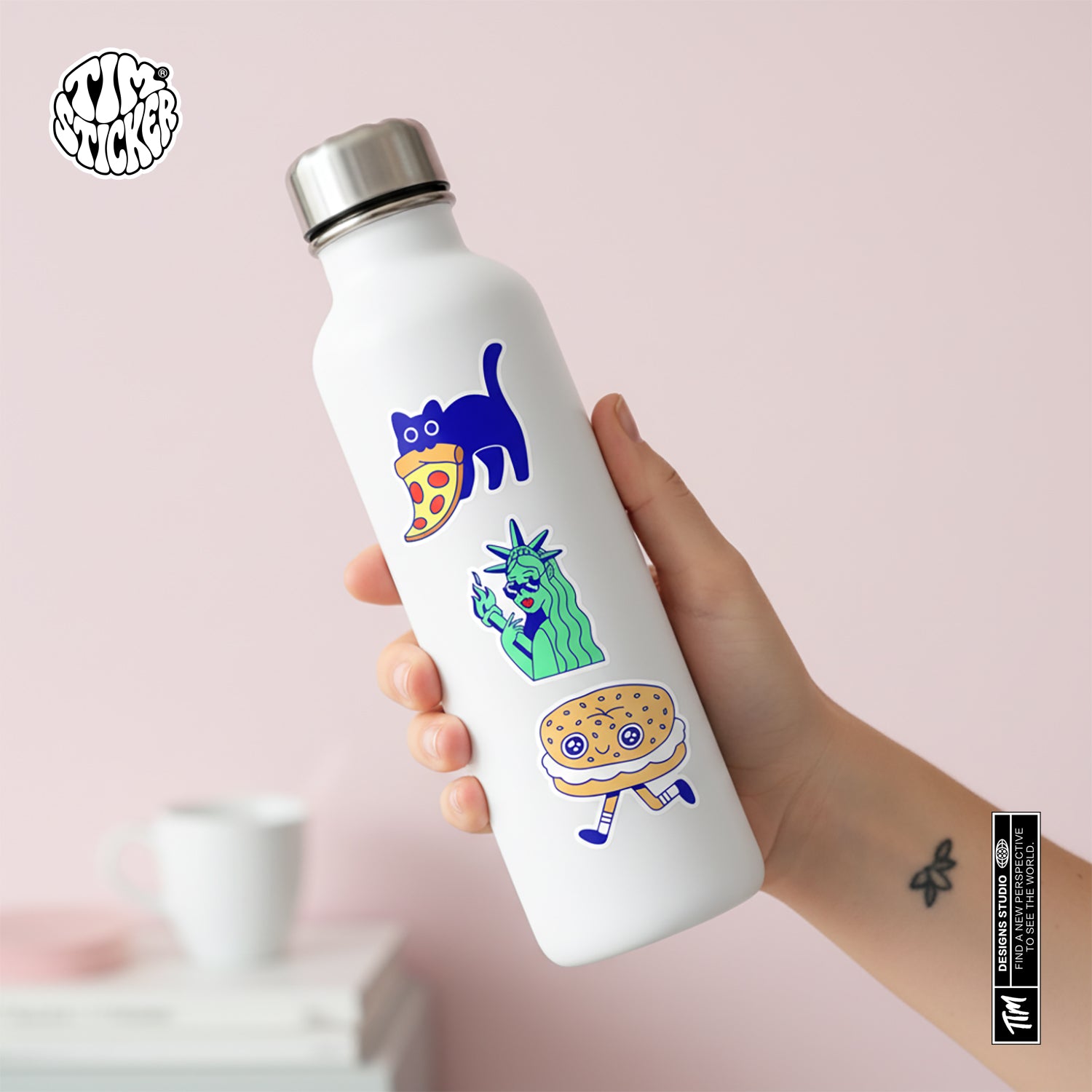 NewYorkCity Cartoon Fun Stickers Set, Includes 6 Patterns, Non-Toxic, Waterproof Kids Toys, Not Reusable TIM STICKER®