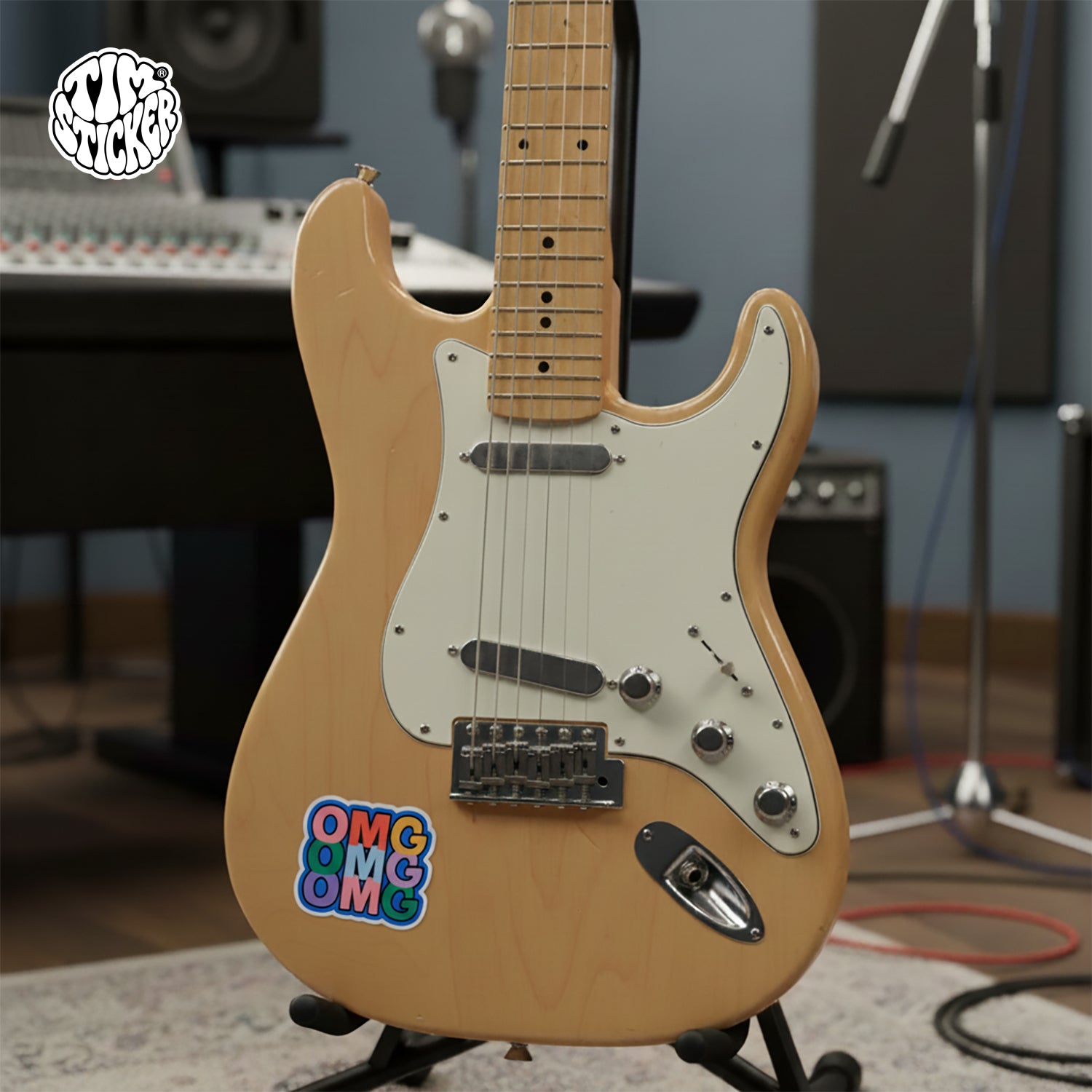 OMG Word Patterns Waterproof Stickers, For Adults and Kids, 3 PCS, Not Reusable TIM STICKER®