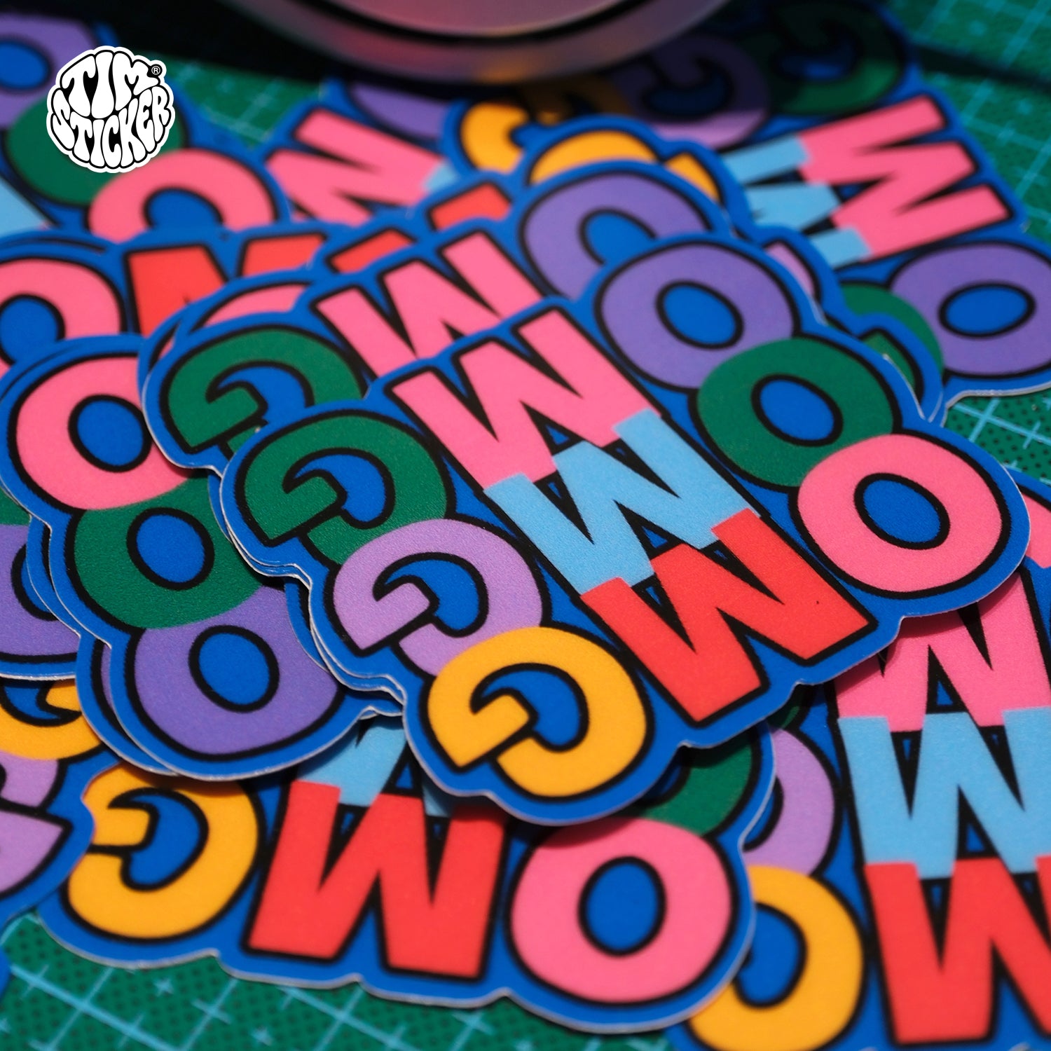 OMG Word Patterns Waterproof Stickers, For Adults and Kids, 3 PCS, Not Reusable TIM STICKER®