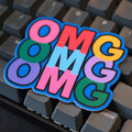 OMG Word Patterns Waterproof Stickers, For Adults and Kids, 3 PCS, Not Reusable TIM STICKER®