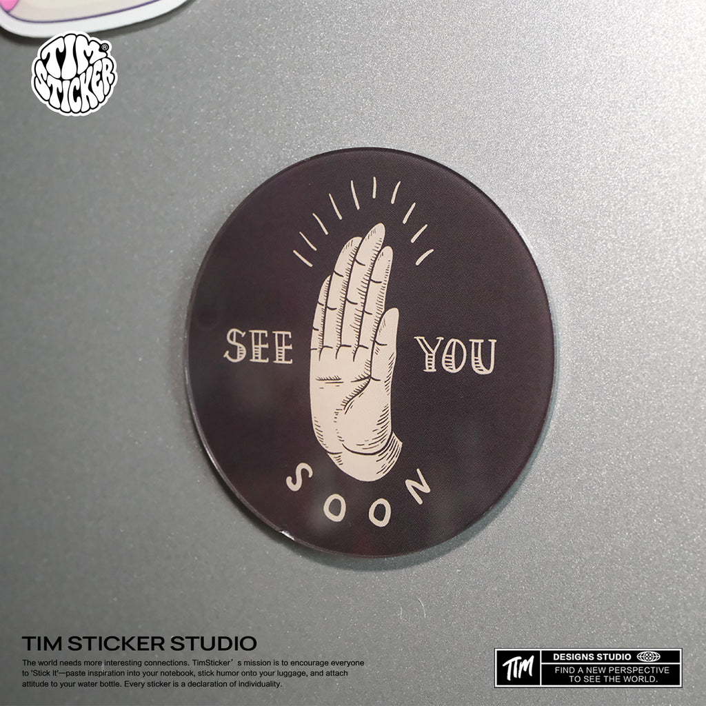 Strong Magnetic Scratch-Free See You Soon Refrigerator Magnets Family Photos Display TIM STICKER®