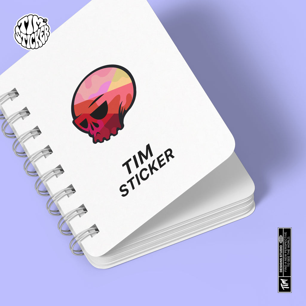 Skully Skull Graffiti Sticker – Green & Red Camo Style Decals for Cars, Laptops & Windows, 3 PCS, Not Reusable TIM STICKER®